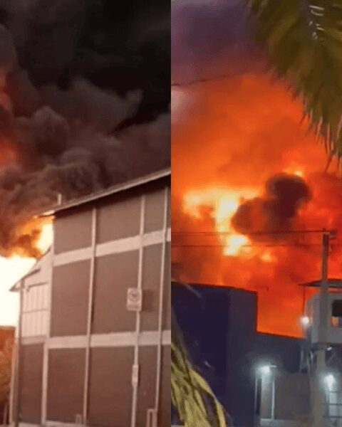 Se abre en una ventana nueva incendio Bodegas San Francisco Pudahuel 2024. Fuente: www.chilevision.cl